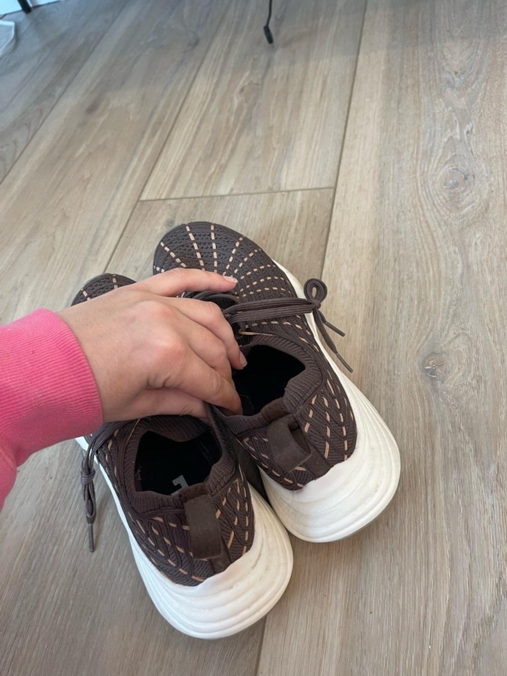 APL Brown Knit Men's Techloom Zipline Sneaker - Picture 4 of 7
